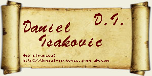 Daniel Isaković vizit kartica
